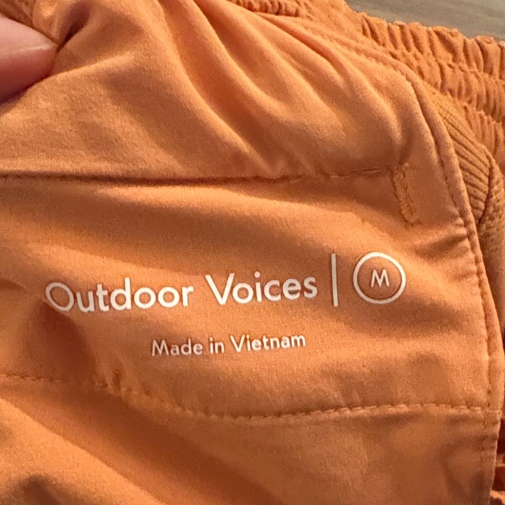 Outdoor Voices Orange Cropped Elastic-Waist Pants - Picture 2 of 4
